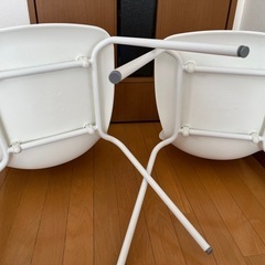 IKEA（イケア）　ダイニングチェア　LIDAS（リードオース）　イス　2脚セット　ホワイトの画像
