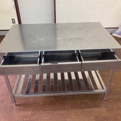 ★両面引出し付き作業台W1200★厨房機器　作業台の画像