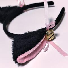 カチューシャ ２個  猫耳＆メイドリボンの画像