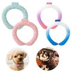 ペット用 クールリング ピンク / 犬 猫 小型犬 保冷剤 熱中症対策 クールネックの画像
