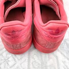 アディダス/adidas　スタンスミス/StanSmith　スエード 赤　24.5cmの画像