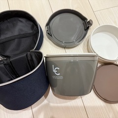 アスベル 保温弁当箱 カフェ丼ランチ グレー 大容量 保温弁当箱 カフェ丼ランチ用保温バッグ の画像