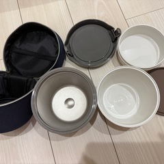 アスベル 保温弁当箱 カフェ丼ランチ グレー 大容量 保温弁当箱 カフェ丼ランチ用保温バッグ の画像
