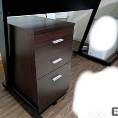 コーナーデスクセットデスクL字型デスク　キャビネット付き　★の画像