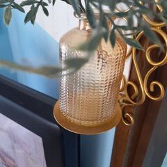キャンドルホルダー　ゴールド　フラワーポットの画像