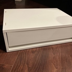 無印良品  ポリプロピレン小物収納ケース　ワイド　中　ホワイトグレーの画像