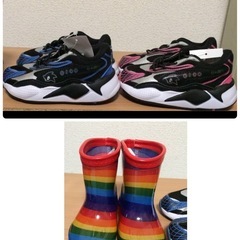 子供靴　長靴　シューズ　PUMA ✖︎ソニック　キッズスニーカーの画像