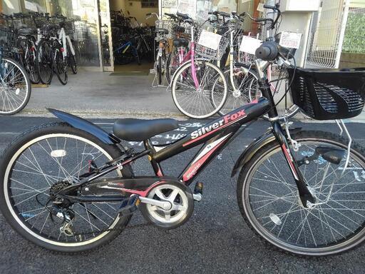 中古子供自転車３６５８　２２インチ　６段ギヤ　LEDオートライト　 身長１１７㎝前後