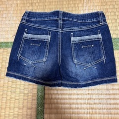 デニムショート丈パンツの画像