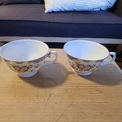 昭和 レトロ食器 DAMARA TAJIMA カップ 2個 ソーサー 6個 中古の画像