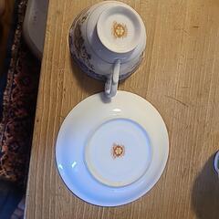 昭和 レトロ食器 DAMARA TAJIMA カップ 2個 ソーサー 6個 中古の画像