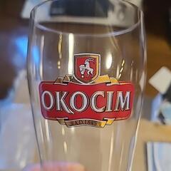 ポーランド OKOCIM ビールグラス 中古の画像