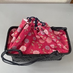 和装かごバッグの画像