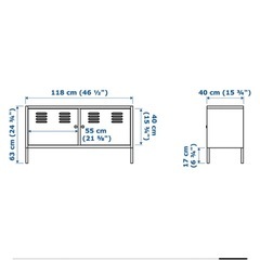 【使用期間少!美品】IKEA PS、キャビネット、ホワイト、テレビボードの画像
