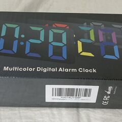 ☆Mesqool 目覚まし時計 ダイナミックRGB ホワイト◆7色自由変換ナイトライトの画像
