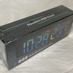 ☆Mesqool 目覚まし時計 ダイナミックRGB ホワイト◆7色自由変換ナイトライトの画像