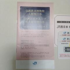 JR西日本株主優待券　5割引き券の画像