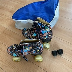 【3回室内使用】LED付き ローラーシューズ ローラースケート24cmの画像