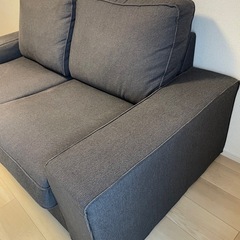 【IKEA】 KIVIK シーヴィク 2人掛けソファ,ティッブレビ ベージュ/グレーの画像