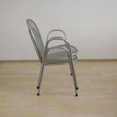 ガーデンチェア2脚（スチール）【小金井市民限定】（小金井市再生家具）品番：07-04-26 ※新規優先の画像
