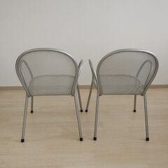 ガーデンチェア2脚（スチール）【小金井市民限定】（小金井市再生家具）品番：07-04-26 ※新規優先の画像
