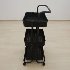 キッチンワゴン（ブラック）【小金井市民限定】（小金井市再生家具）品番：07-04-30 ※新規優先の画像