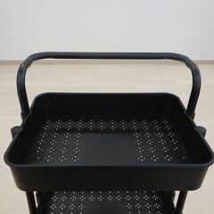 キッチンワゴン（ブラック）【小金井市民限定】（小金井市再生家具）品番：07-04-30 ※新規優先の画像