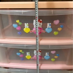 サンリオ　ハローキティ　衣装ケース 3段 キャスター付 収納 レトロ 希少の画像