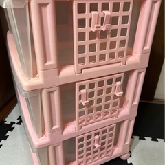サンリオ　ハローキティ　衣装ケース 3段 キャスター付 収納 レトロ 希少の画像