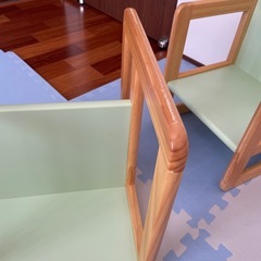 Cubo クーボ キッズデスク＆チェア イエローグリーンの画像