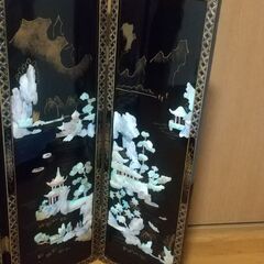 衝立  屏風  古美術   石貝細工の画像