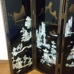 衝立  屏風  古美術   石貝細工の画像