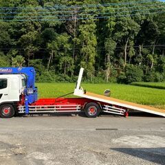 【J-0084】日野レンジャー FE7JLAA 増トン ユニック付 セルフローダー H25年 タダノ 4段フックイン ラジコン 最大積載7000kg 車検付 茨城県の画像