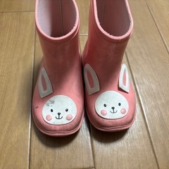 レインブーツ　うさぎ　ピンク　14cmの画像