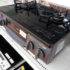 【リユースのサカイ八街店】★ジモティ割あり★ Rinnai　ガステーブル　LPガス用　21年製　ブラック　クリーニング済　YJ7037の画像