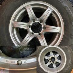 走行短め【BS DM-V3 265/65R17】スタッドレス【社外ホイール 17インチ 7.5J6HPCD139.7+25】23年製 ランクルプラド ハイラックス等 (VTN305) の画像