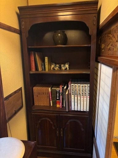 天然木アンティーク　ビンテージ本棚