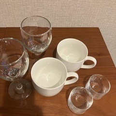 無印良品 風　大きめマグとワイングラスとキャンドルホルダー x2個セットの画像