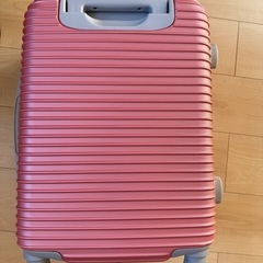 ピンク ストライプ ハードシェルキャリーケースの画像