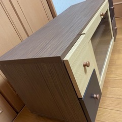 テレビ台　オシャレ　ブラウン系の画像