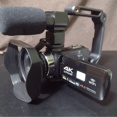 【美品】4K デジタルビデオカメラ HDR 48MP(4800万画素) WIFI機能 16倍デジタルズーム】の画像