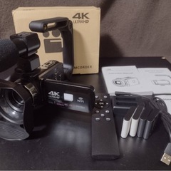 【美品】4K デジタルビデオカメラ HDR 48MP(4800万画素) WIFI機能 16倍デジタルズーム】の画像