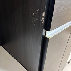 ★960 (格安食器棚お探しの方必見)　キッチンボード　木目×黒　　状態込み　【リサイクルマート鹿児島宇宿店】の画像