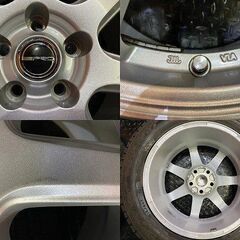 【DUNLOP WINTER MAXX WM03 215/60R17】スタッドレス【DUNLOP PRD 17インチ 7J5HPCD114.3+47】23年製 バリ溝 エスティマ C-HR等　(KTN452) の画像