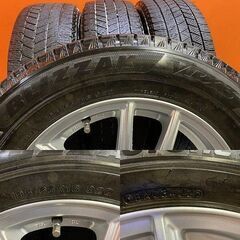 【BS BLIZZAK VRX3 195/65R16】スタッドレス【BS ECO FORME 16インチ 6J4HPCD100+40】22年製 バリ溝 ライズ ロッキー等　(KTN451) の画像