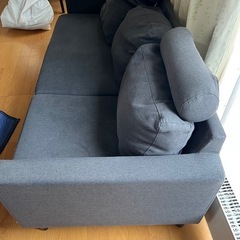 3人がけソファ　グレー美品の画像