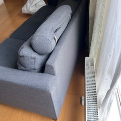3人がけソファ　グレー美品の画像