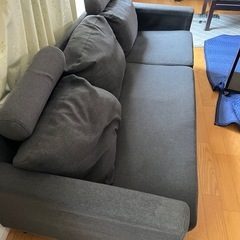 3人がけソファ　グレー美品の画像