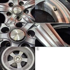 【BS BLIZZAK VRX3 215/60R17】スタッドレス【DUNLOP VIOLENTO 17インチ 7J5HPCD114.3+40】22年製 バリ溝 C-HR カローラクロス等　(KTL462)の画像