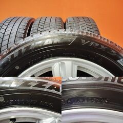 【BS BLIZZAK VRX3 215/60R17】スタッドレス【DUNLOP VIOLENTO 17インチ 7J5HPCD114.3+40】22年製 バリ溝 C-HR カローラクロス等　(KTL462)の画像